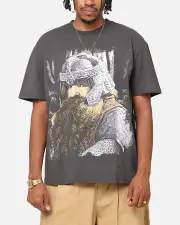 [AMERICAN THRIFT] American Thrift X The Lord Of The Rings Gimli Heavy T-shirt Black Wash - Size XL XL Black Wash
