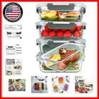Versatile Microwave, Oven & Dishwasher Safe Glass Meal Prep Containers – 5 Count