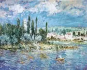 Landscape With Thunderstorm By Claude Monet Painting Paint By Numbers Kit DIY