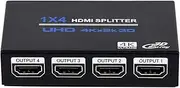 1x4 HDMI Splitter, 1 in 4 Out HDMI Splitter Audio Video Distributor Box Support 3D & 4K x 2K Compatible for HDTV, STB, DVD, PS3, Projector Etc