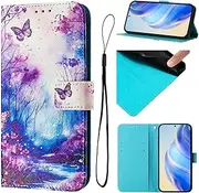 BEENTRYS Flip Wallet Case for Google Pixel 7 Case,Floral Flower Leather Card Slots Holder Kickstand Magnetic Folio PU Shockproof Protective Cover for Google Pixel 7-9