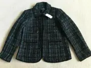 Ann Taylor Women's Jacket 6 Multicolored Woven Hook & Eye Closure Pockets #E8