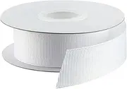 White Grosgrain Ribbon 25mm X 10 Meters Double Sided, for Gifts Wrap Sew Party, Decorations Events Dress Wedding Christmas Crafts, Bows Car, Floral Balloons Hairs, DIY, Bouquets, Cake More