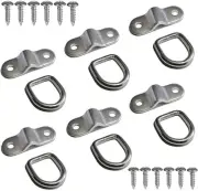 6 Pack Zinc Plated D Ring Tie Down Anchors For Cargo Management And Security