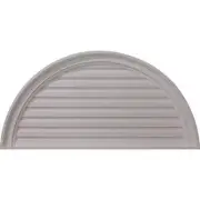 Ekena Millwork Gable Vents+Louvers 36"x18" Half Round Primed Polyurethane Sturdy