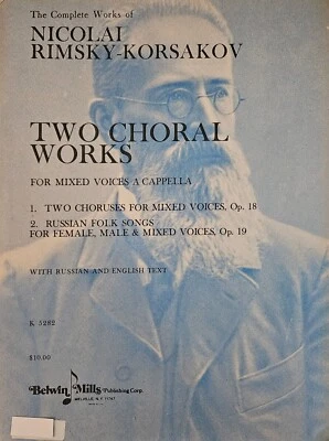 Nicolai Rimsky-Korsakov - Two Choral Works for Mixed Voices A Capella - NEW
