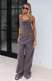 Take A Stance Pants Charcoal