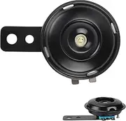 EZONEDEAL Universal Motorcycle Horn Waterproof Round Loud 12V 1.5A 105db Small Electric Round Powersports Horns For Motorcycle ATV scooter UTV dirt bike ebike - Black