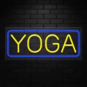 Yoga Sign for Business Displays | LED Flex Neon | 32"W x 13"H x 1"D