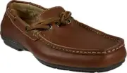 ROCKPORT Men's Cortson DK Tan Leather Dockside Slip-on Boat Shoes SZ. 7, V73213