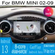 Car Android Gps Navigation Wifi 9" For Bmw Mini Cooper 02~06 Radio Carpaly Audio