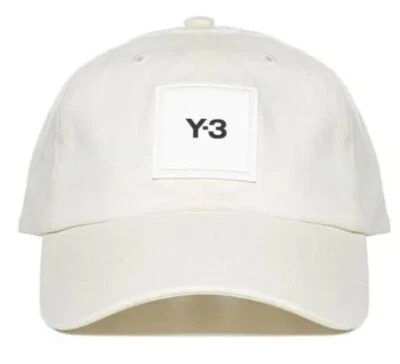 ADIDAS Y-3 SQUARE LOGO PATCH CAP, WHITE/IVORY, SIZE OSFA, H15772 S/S ‘21 *NEW