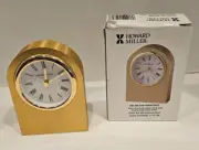 Howard Miller 645-289 San Francisco Solid Aluminum Alarm Clock w/ Gold Finish