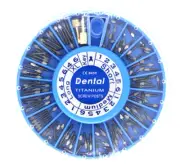 120 pcs Dental Conical Screw Post Authentic Titanium Plated - FDA