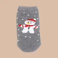 在飛比找momo購物網優惠-【WAJI 襪集】聖誕節主題襪-直版襪 雪球款-雪人(Mer