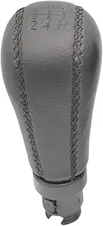 Car Shift Knob Black Leather Car Styling Gear Shift Knob Lever Shifter Pen Head 5/6 for Speed for Volvo S60 S80 V70 XC702004 2005 2006 2007 2008(6 Speed)