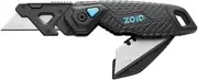 Zoid 3-in-1 Foldable Utility Knife with Contoured Body and Trax-Grip for Safe and Quick Cutting, Functions as a Folding Utility Knife, Wire Stripper, and Pocket Clip, Box Cutter, Cardboard Cutter