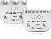 Clipper Blades Pet Grooming Clipper Replacement Blades Detachable Blade Compatible with andis/wahl/Oster Dog Clippers Size 10/5FC