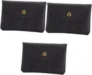 [VALICLUD] 3pcs Mini Leather Earphone Storage Bag Men Wallets Men's Wallet Man Purse Travel Wallet Card Wallet for Men Business Card Passport Book Holder Passports Passport Covers Cowhide