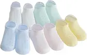 SOESFOUFU Summer Baby Socks Set 5 Pairs Breathable Mesh Ankle Socks Ultra-Thin No Show for Kids 0-1 Years 5