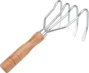Peanut Digging Rake Household Rake Sturdy Wooden Handle for Leaves Shell Collection
