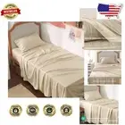 Breathable Twin XL Sheet Set - Cooling Silk-like Sheets with 16” Pocket Depth