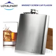 7 OZ Stainless Steel Liquor Pocket Hip Flask Alcohol Whiskey Screw Cap Flagon