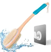 Ergonomically Back Scrubber for Shower - Double-Sided Back Brush Long Handle