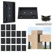 20Pcs Deck Railing Brackets Connectors Rail Support Kit for 2X4(1.5"×3.5") Raili