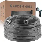Non-Expanding Garden Hose 100ft – Flexible Burst-Resistant Anti-Kink 10-Funct...