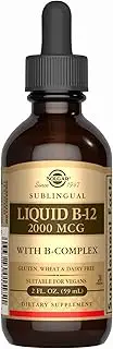 Solgar Sublingual Liquid B12 2000 µg with B-Complex 59 ml Liquid