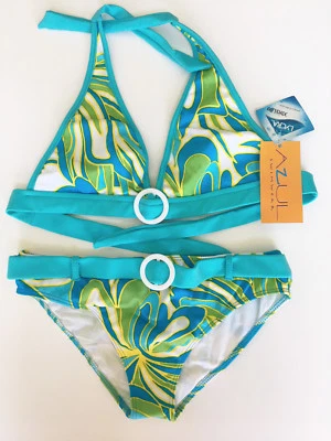 Azul Swimwear Happy Spring Halter Bikini Set Size 14