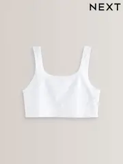 White Seamfree Crop Top 1 Pack (7-16yrs) (D56556) | $20