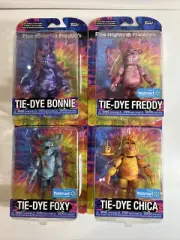 Five Nights at Freddy's: Freddy, Chica, Foxy, & Bonnie Tie Dye 5" 4 Fig. NEW
