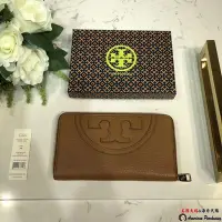 在飛比找Yahoo!奇摩拍賣優惠-潮牌 TORY BURCH 美國輕奢時尚 棕色T字母浮雕LO