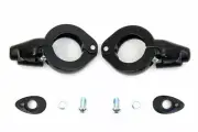 Black Turn Signal Relocation Kit 41mm Forks for Harley Davidson by V-Twin