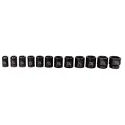 K Tool 33100 Impact Socket Set, 1/2" Drive, 12 Piece, 1/2" to 1-1/4", 6 Point
