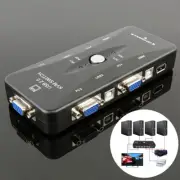 4 Ports USB 2.0 KVM Switch with Mini Pocket Video Monitor Plug and Play AU