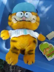 Vintage Baseball Garfield Plush 10" Stuffed Dakin Fun Farm 1978-81 sports