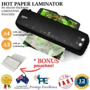 A3 A4 Document Laminator Home Office Thermal Hot Laminating Machine Free Pouches