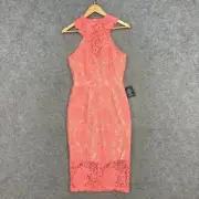 NEW Cooper St Womens Dress Size 8 Pink Floral Lace Pencil Sleeveless 42609