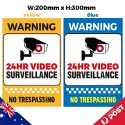 Warning CCTV 24hr Security Camera Signs 300 x 200mm