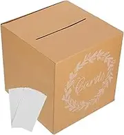 Parliky 1 set Rustic Boho Wedding Card Box for Bridal Shower Shower and Birthday Party Decorations Envelope Holder and for Cards and Money Collection