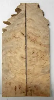 Maple Hard Burl Stabilized (2 pc) Knife Scales 1/4" x 1 1/2" x 5" - (58)