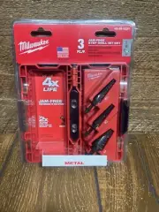 Milwaukee Step Drill Bit Set (3 Piece) 48-89-9221 Case #1 1/8" #2 3/16" #4 7/8"