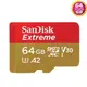 SanDisk 64GB 64G microSD【170MB/s Extreme】microSDXC micro SD SDXC 4K U3 A2手機記憶卡