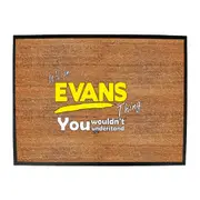 Evans V1 Surname Thing - Funny Novelty Doormat Man Cave Floor mat