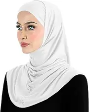 [Middle Eastern Mall] Cotton Amira Hijab 2 piece Head Scarf for Women Hood & Tube Cap Set