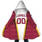 Personalized Hooded Cloak Coat, Custom Name Arizona Football Team Cloak Coats