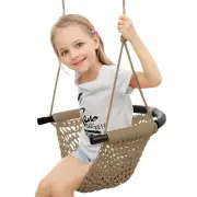 Hand-Knitting Toddler Swing, Swing for Kids with Adjustable Ropes, Heavy Duty...